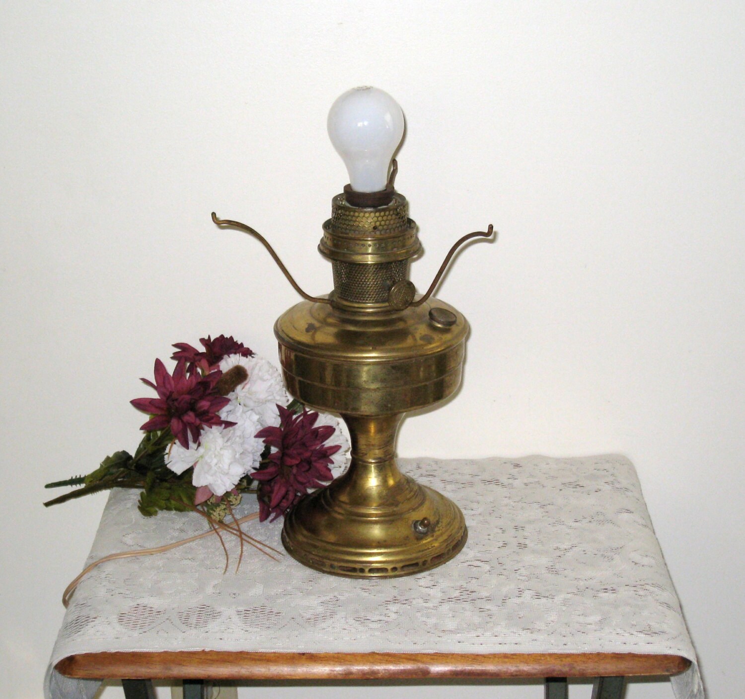 Art Deco Era Brass Mantle Lamp Co. Model 12 ALADDIN