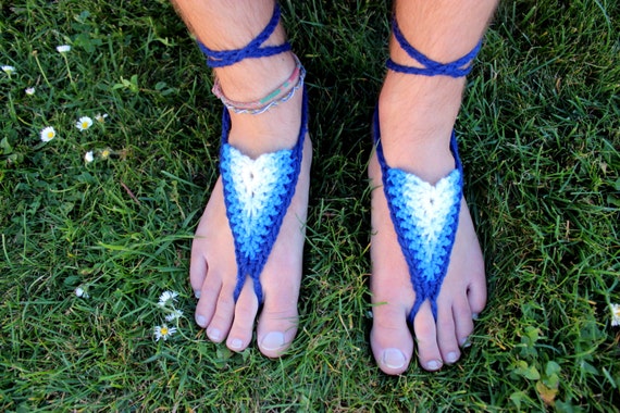 Barefoot Sandals Blue Ombre' Earthing Grounding