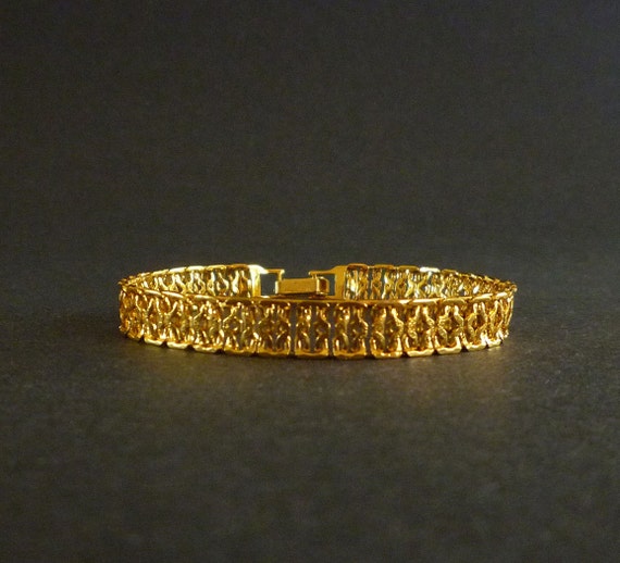 Napier Bracelet Gold Tone Bracelet Slim by MaisonChantalMichael