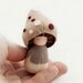 Tiny mushroom Felt Doll, Toadstool, Felt toy, Felt Animal, Imaginative play, Nature table, Handmade toy, Pocket doll - Rinus