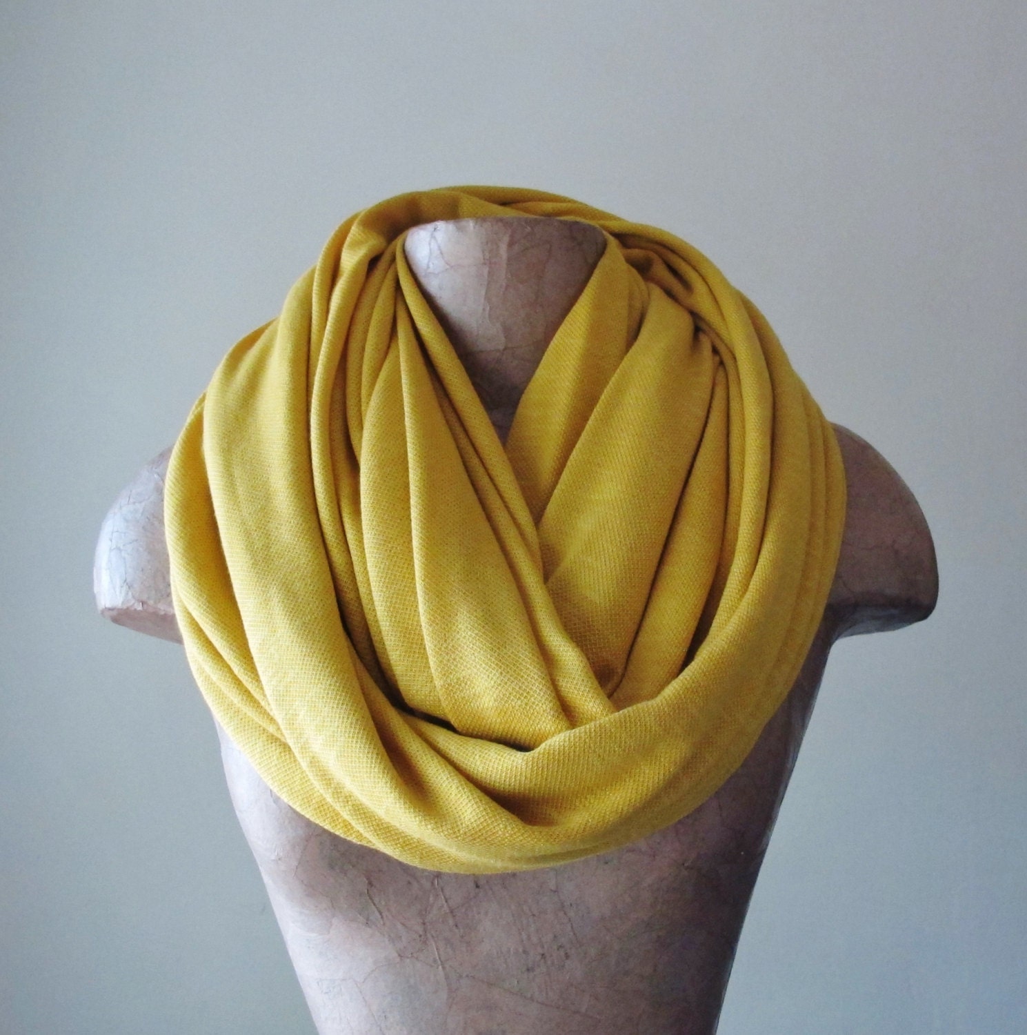 Oversized MUSTARD YELLOW Scarf Chunky Infinity Scarf