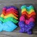 CUSTOM Rainbow Goldfish and Butterfly Bean Bags Bright Colors Party Favor Children's Toss Toy Homeschool (set of 15) - US Shipping Included