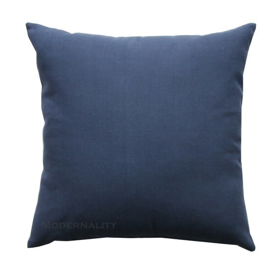 Accent Pillows Navy Blue Solid Pillow Cover All Sizes