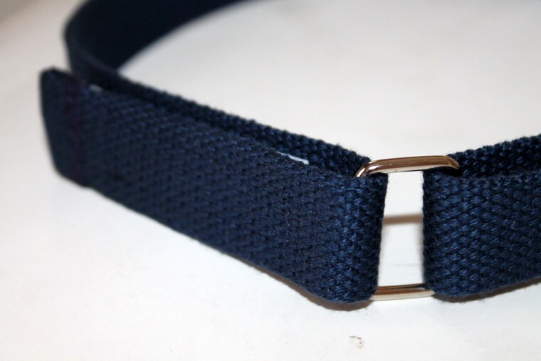 Navy Velcro Belt D Ring Velcro Belt Kids Webbing Belt Easy