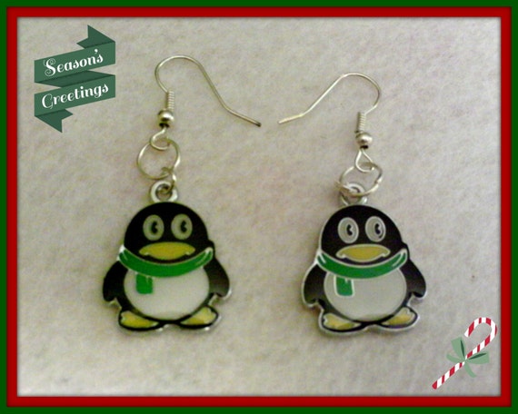 Holiday Penguin Earings