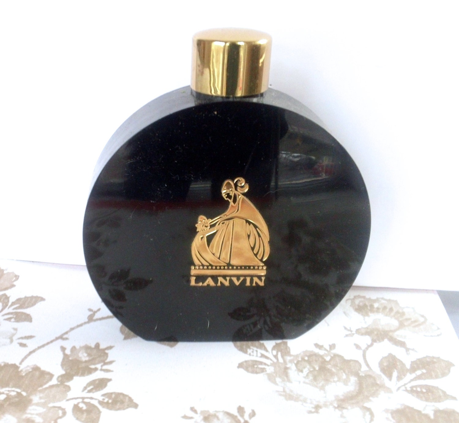 Lanvin Vintage Talc Powder Perfume Vanity Dusting Powder Retro