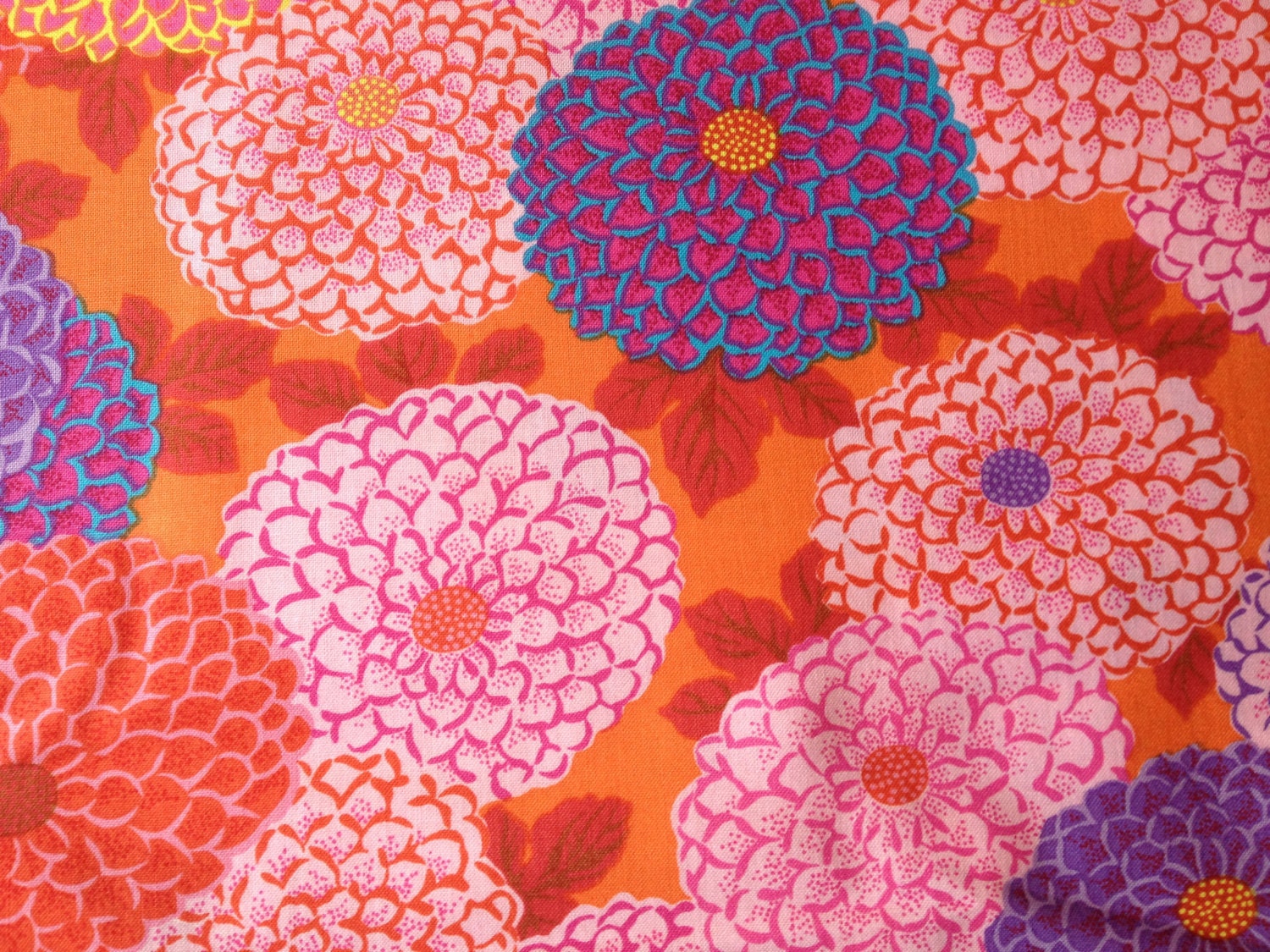 Kaffe Fassett Cotton Fabric Metre/Fat Quarter Joy Pink Purple