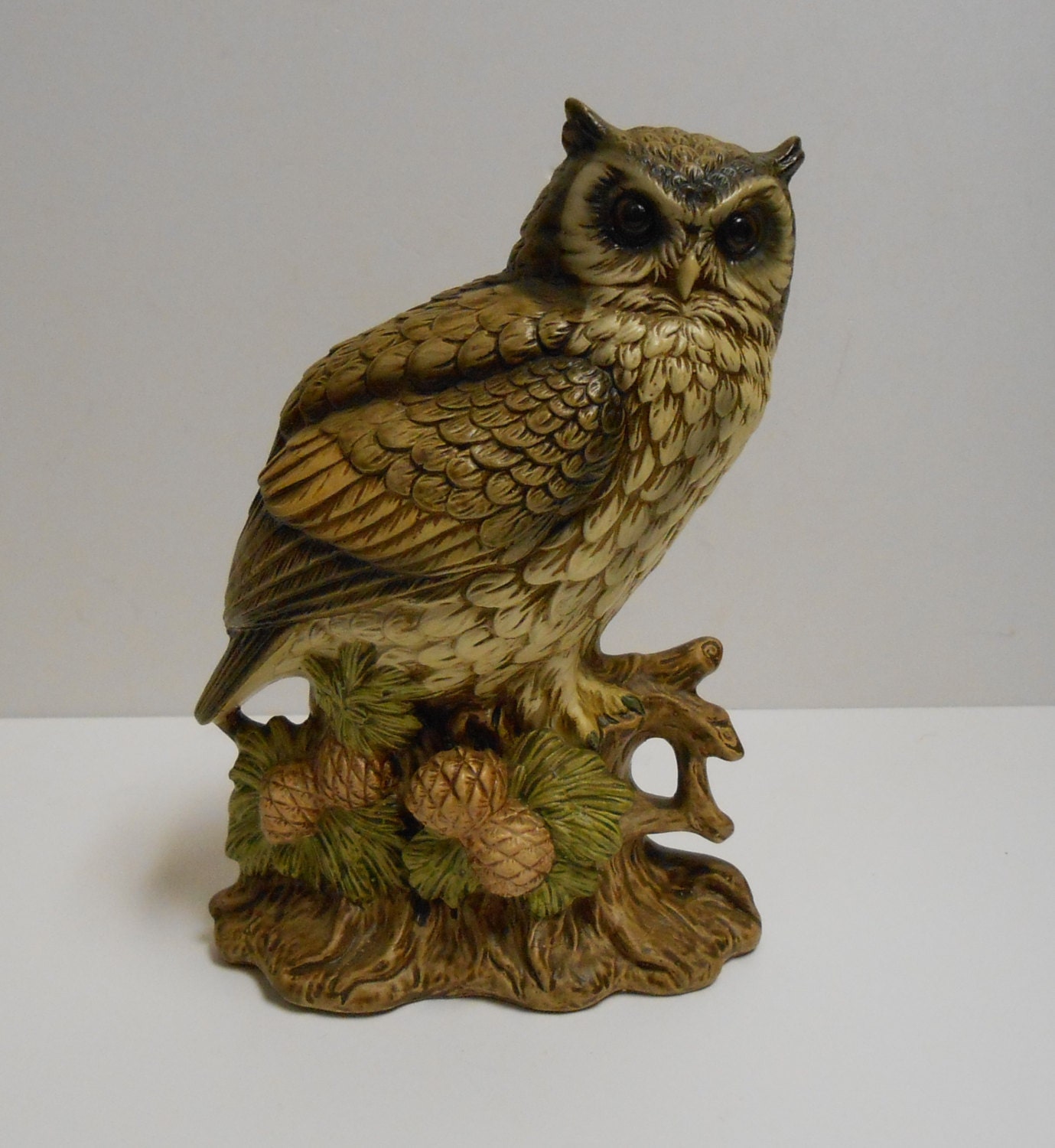 Vintage Norleans Japan Ceramic Owl on Stump 8 by thebombshelter1