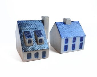 One, ceramic house, vintage bank, piggy bank, from Elizabeth Rosen