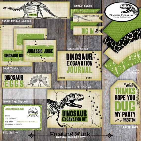 Dinosaur Paleontologist ID Badge Junior Paleontologist Badge