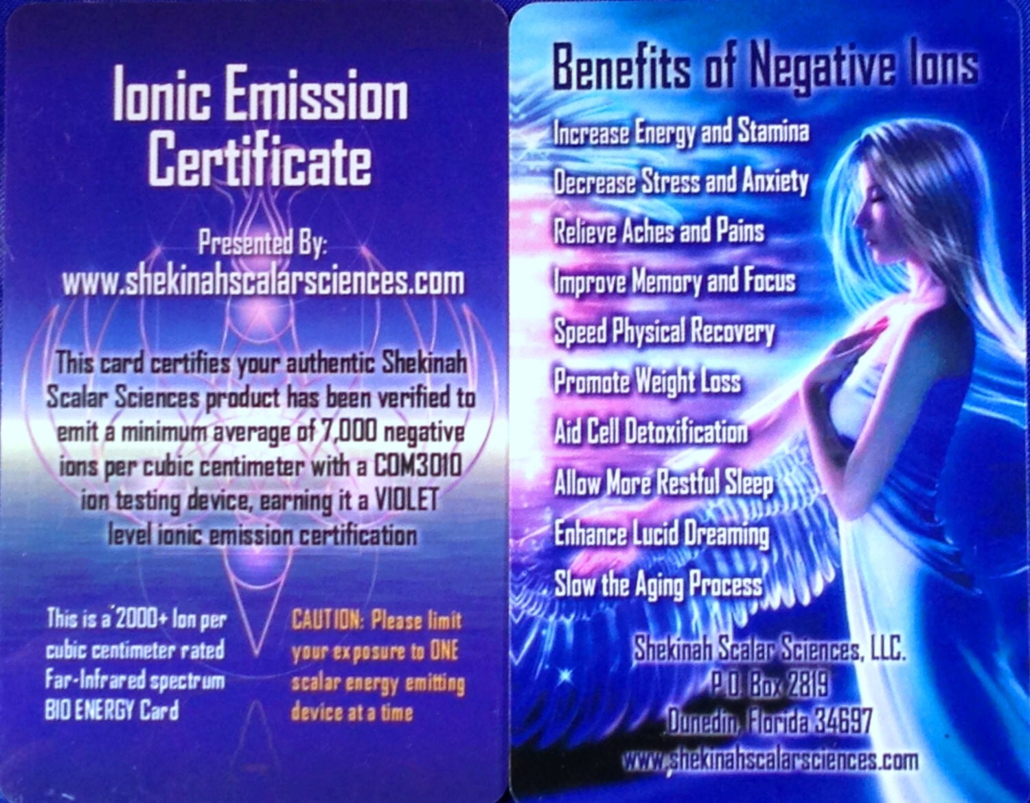 ANGEL Shekinah Scalar Energy Pendant Quantum Pendant 7730 Ions