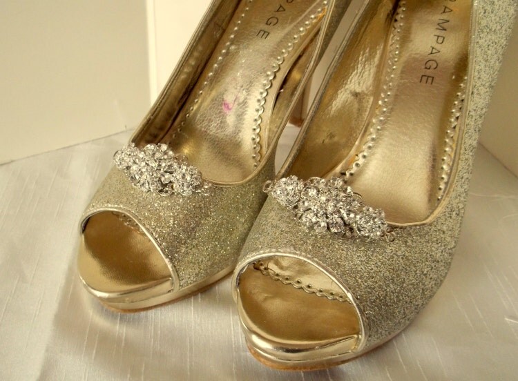 Wedding Shoe Clips Vintage Style Swarovski by ShoeClipsOnly