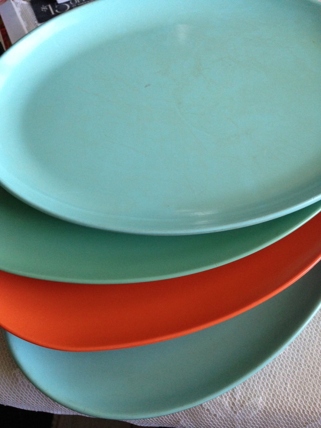 Lot Of 4 Vintage Melamine – Melmac Platters – Haute Juice