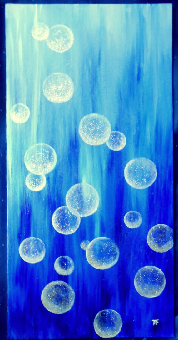 Items similar to Bubbles Original Acrylic Painting on Etsy