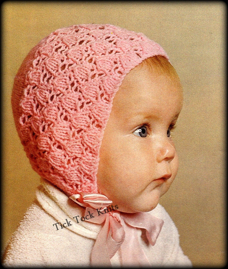 No.349 Baby Knitting Pattern PDF Vintage Tulip Lace