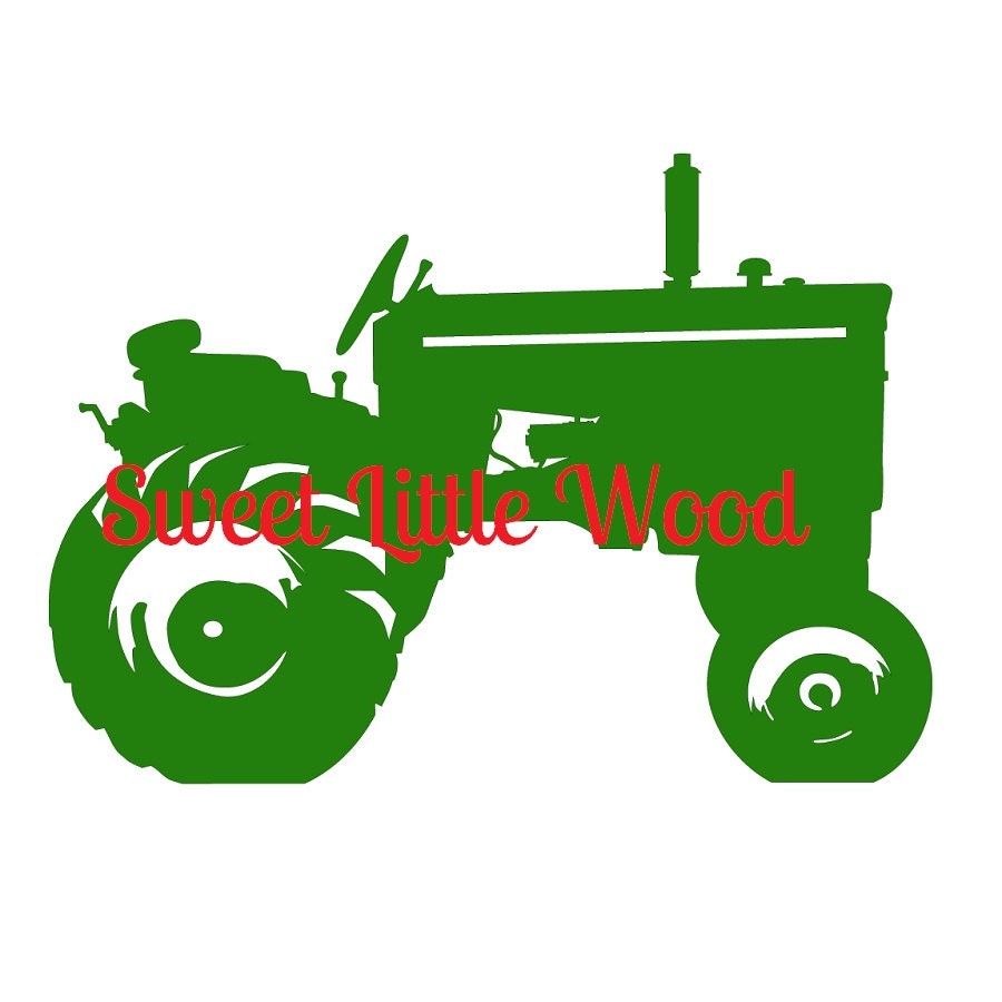 Download Vintage Tractor 3 x digital SVG file in black line with white