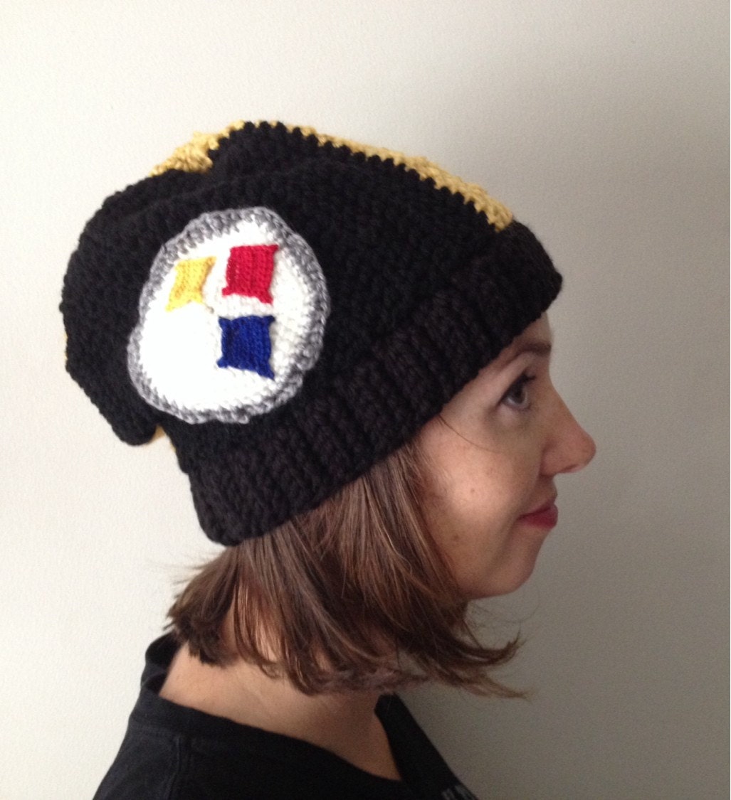 Steelers Hat / Pittsburgh Steelers Helmet-Style Slouchy by Corchet