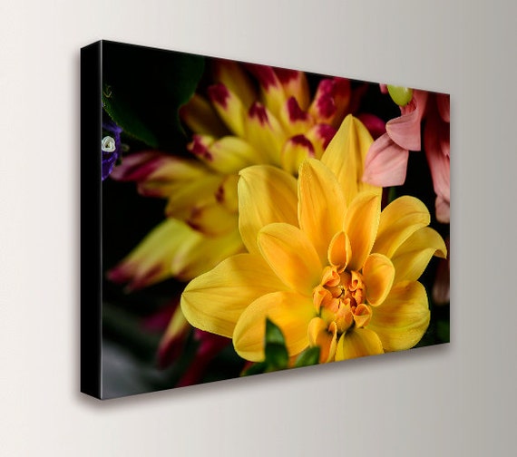 Yellow Flower Canvas Wall Art Floral Photography Fine Art