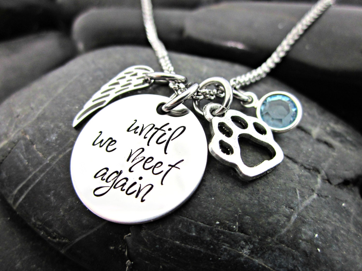 Until We Meet Again Personalized Pet Memorial Necklace