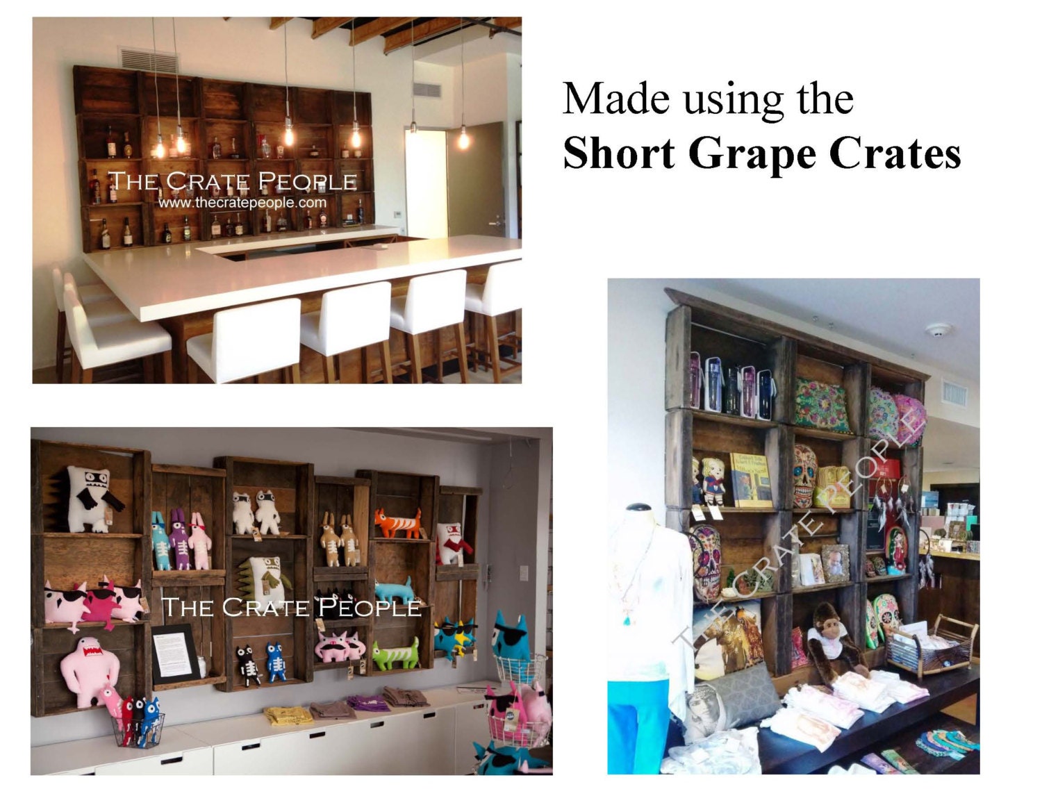 Vintage Wood Crates Short Grape Crate THOUSANDS by FoundInAttic