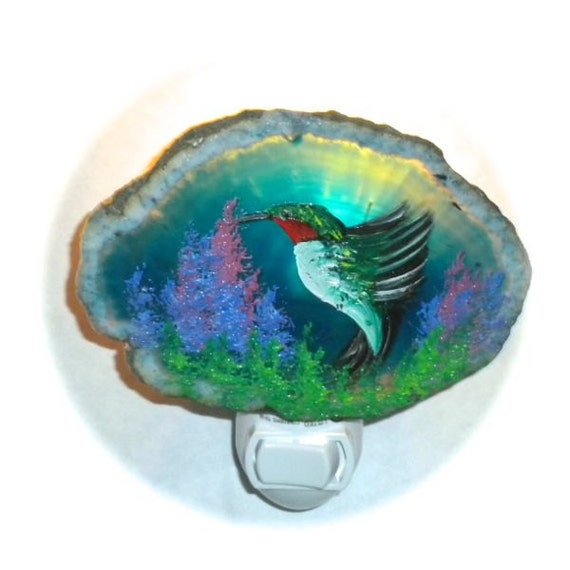 decorative agate night light hummingbird by decorative agate night light hummingbird by