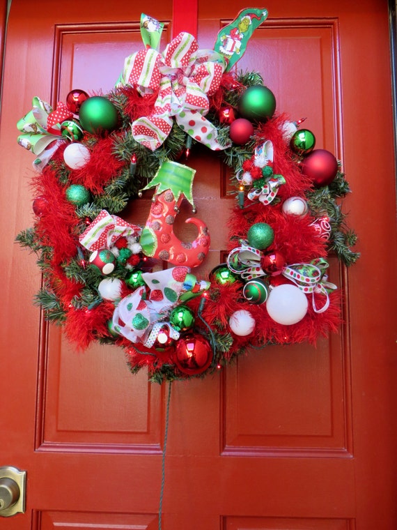 FREE SHIPPING How the Grinch Stole Christmas wreath