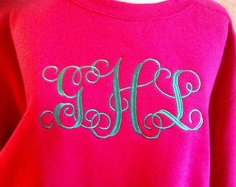 Comfort Colors Sweatshirt with Vine Monogram