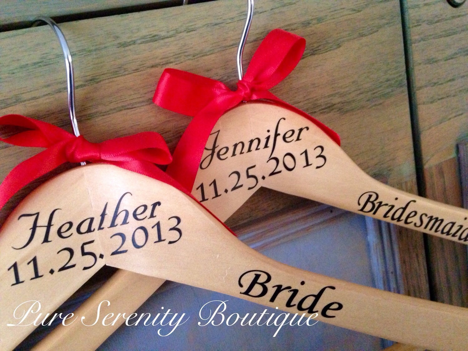 Personalized Bride and Bridesmaid Hangers wedding party
