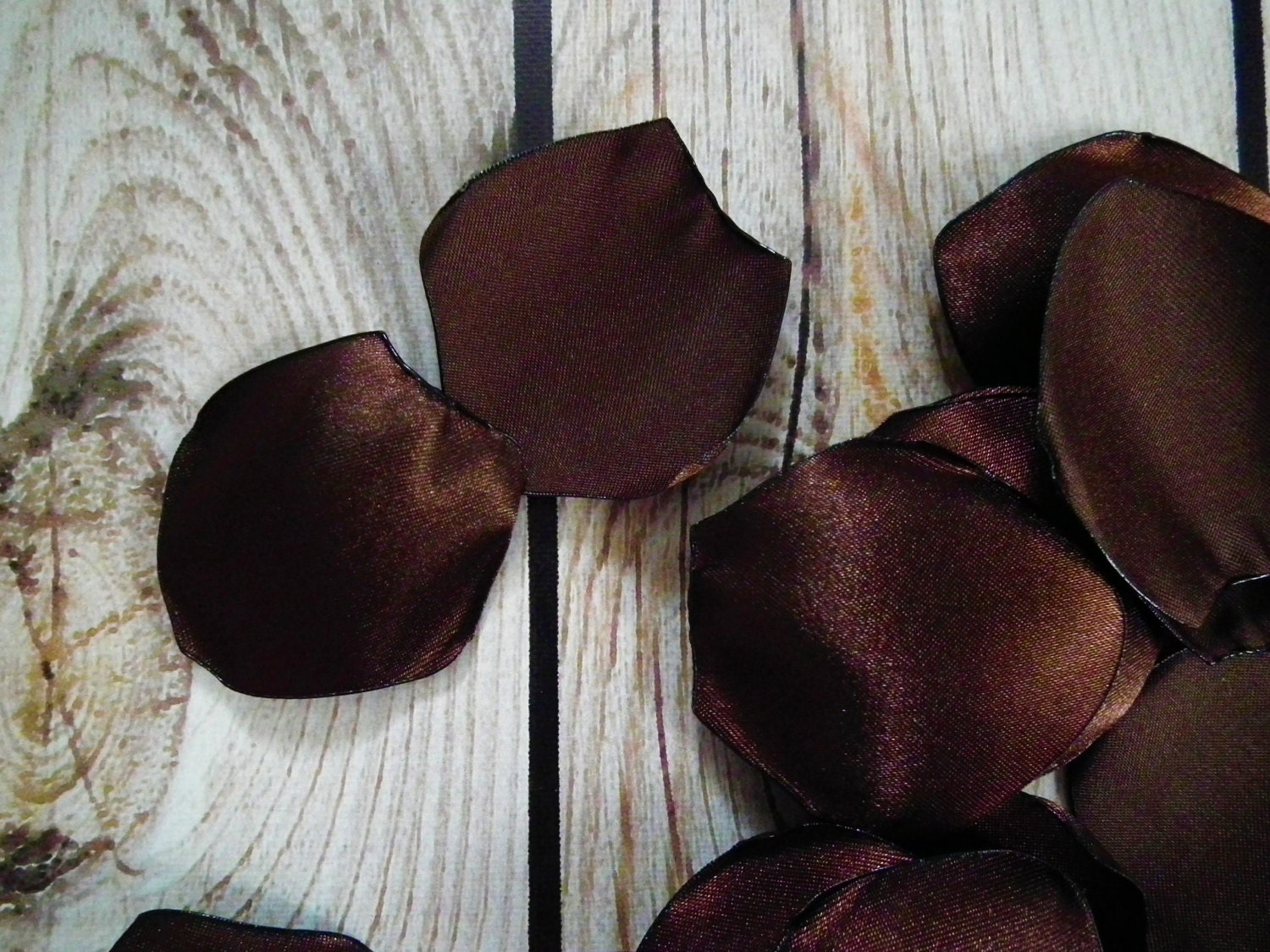 Brown Chocolate Brown Satin Rose Petals By Foreversweethearts