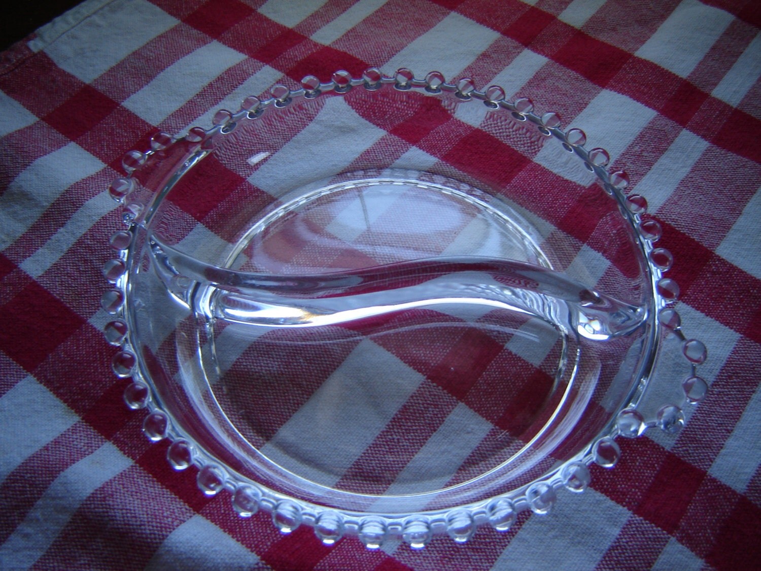 Vintage Imperial Glass candlewick relish dish wedding table setting
