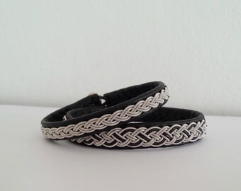 SET OF 2, Sami Bracelet, Reindeer leather, Custom made