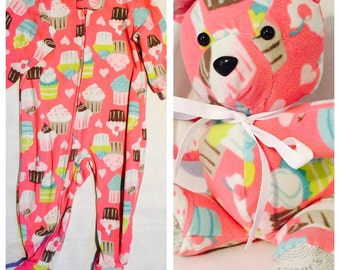 Keepsake Bear - Memory Bear - Stuffed Bear made from an outfit of your choice including baby outfit