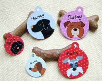 Dog Tag- Pet ID Tag -LARGE 38mm - Dog Name tag - Dog Collar Tag