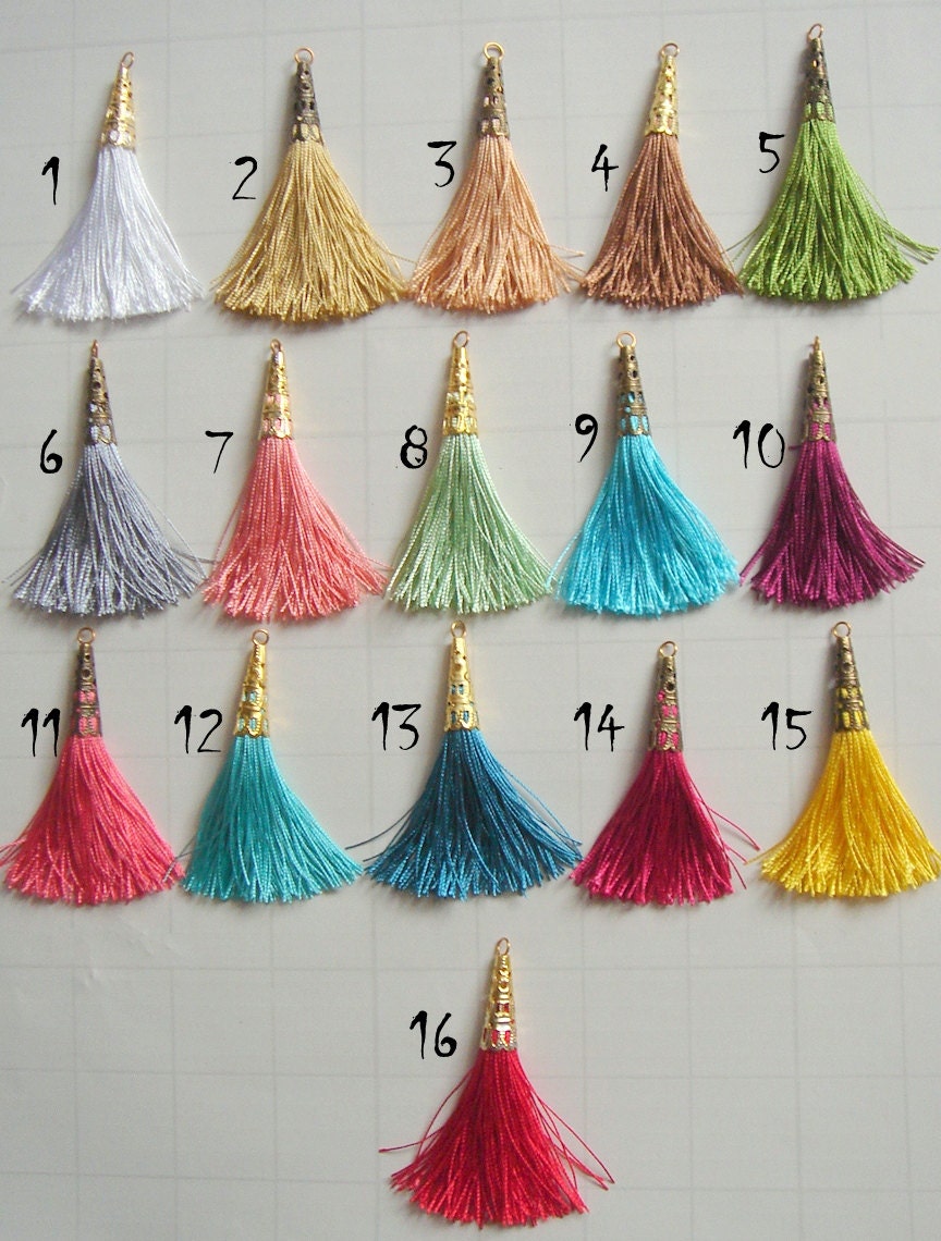 tassels jewelry silk for Tassel Charms Set LiKeBeads8 by Tassels Silk Jewelry Making