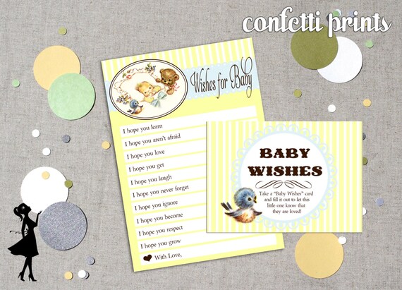 Baby Shower Game - WISHES FOR BABY Printable Il_570xn