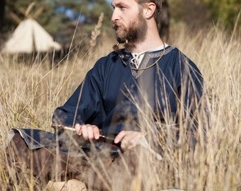 DISCOUNTED PRICE! Cotton Viking Tunic “Bjorn the Pathfinder”; Men's MedievalTunic; Cotton Tunic; Viking Costume