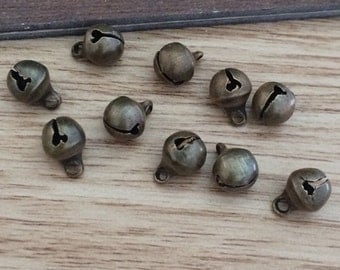 200Pcs 6mm Bronze Brass Metal Jingle Bell for jewelry making