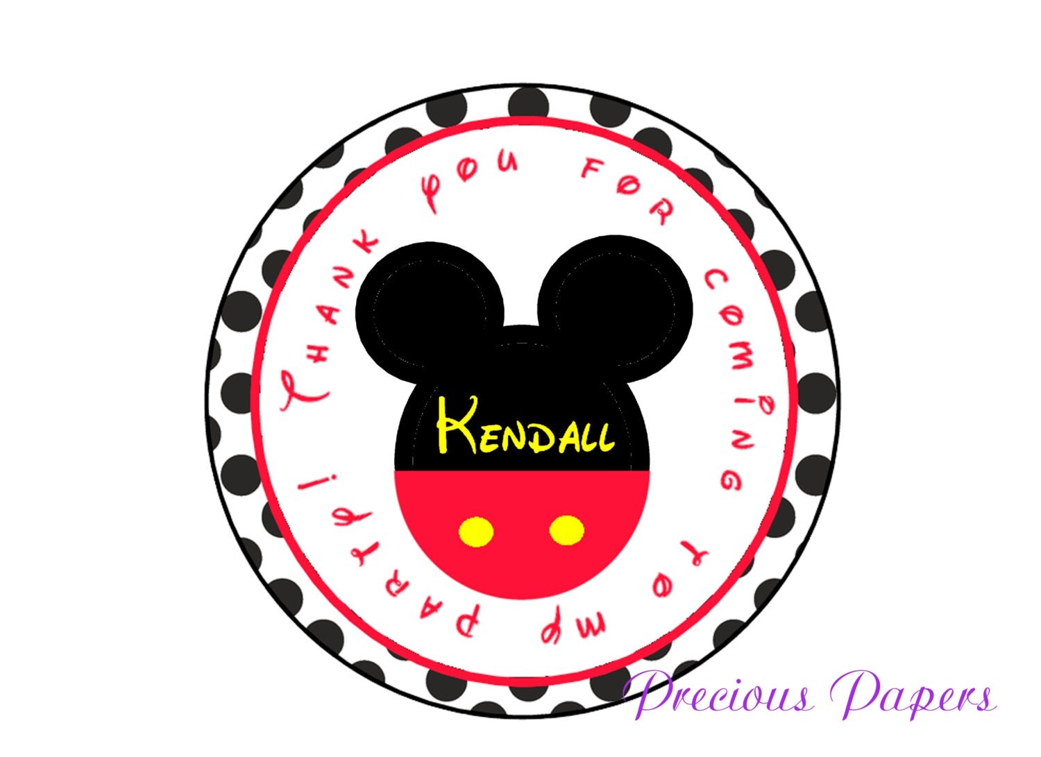 20 mickey birthday stickers mickey mouse party favor round