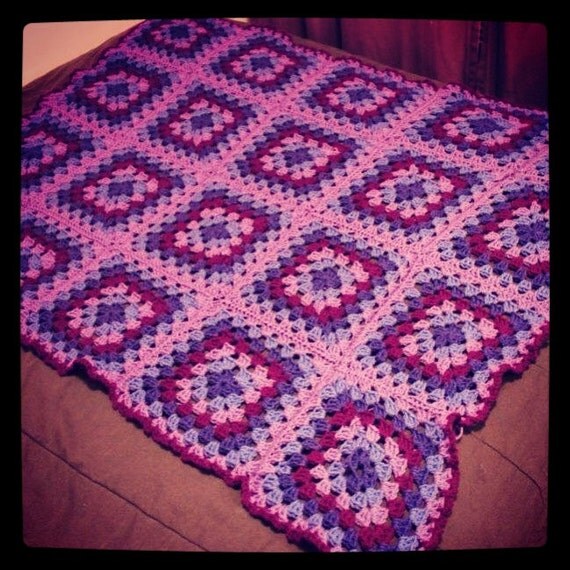 Beautiful Twin Size Crochet Blanket by ShaunaWhitneys on Etsy