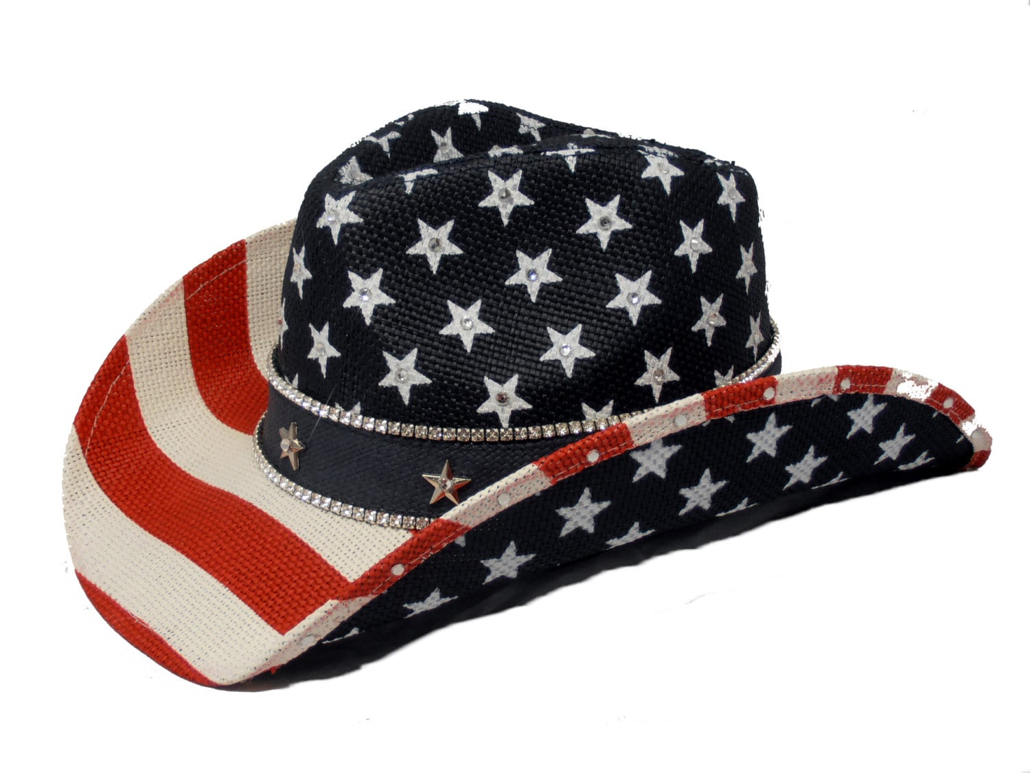 American flag womens cowboy hat by Timetwochange on Etsy
