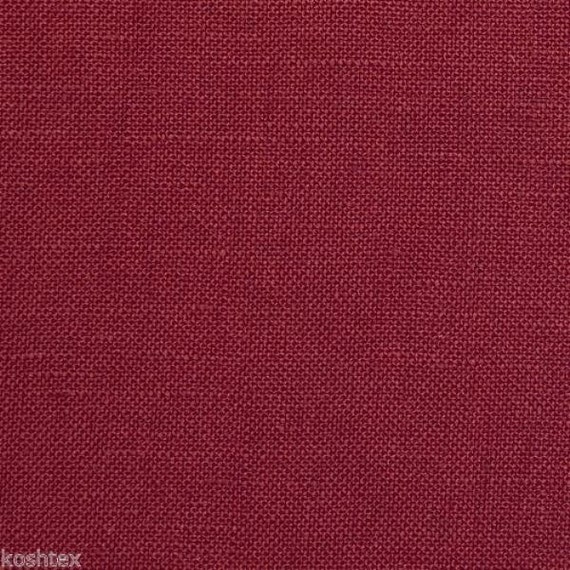 Burgundy European 100% Linen Fabric By the Yard 5oz