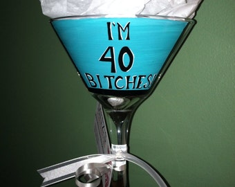 40th Martini Glass