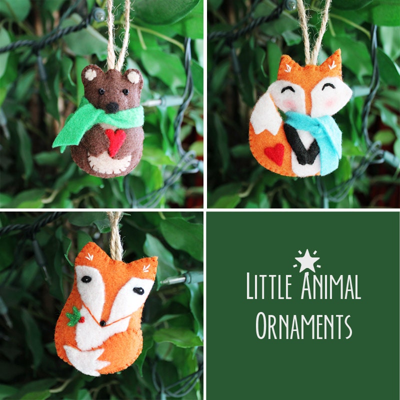 felt woodland creatures ornaments by greateastroad on etsy felt woodland creatures ornaments by greateastroad on etsy