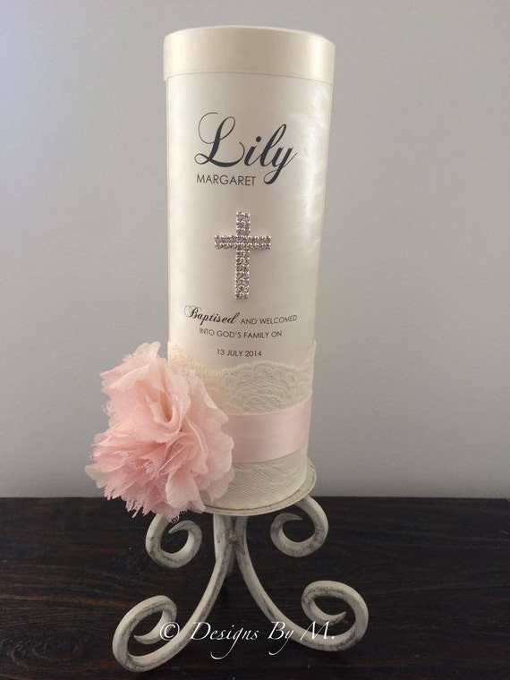 Items similar to Handcrafted Personalised Christening / Baptism Candle