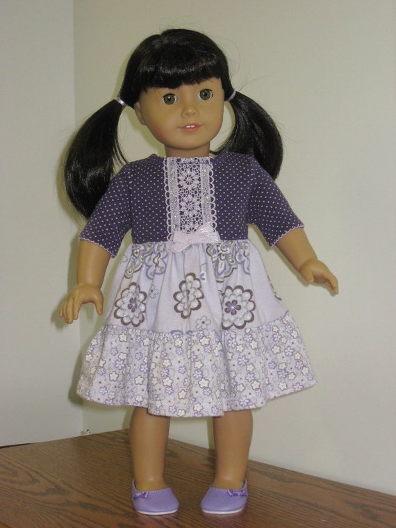 Items similar to Pretty in Purple for American Girl Doll and other 18 ...