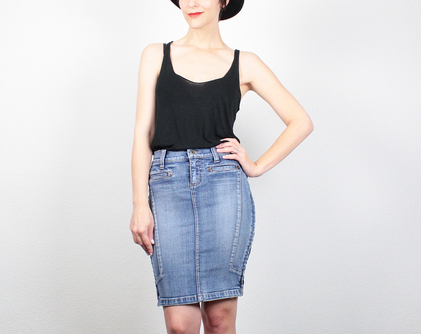 Vintage 90s Skirt Denim Skirt 1990s Skirt by ShopTwitchVintage