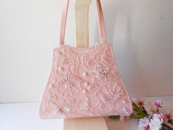 pink beaded purse