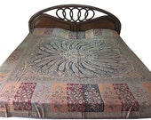 India Boho Vintage Pashmina Blanket Reversible Sofa Throw Bedspreads Indian Bedding