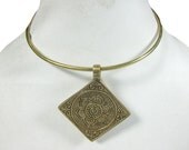 Veda Vintage Necklace Tribal Brass Necklace/ Choker Necklace