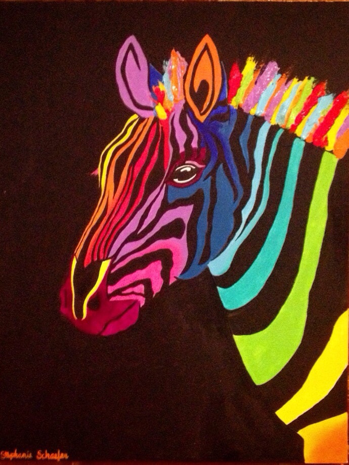 14 x 18 zebra pop art